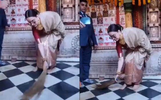 21 01 2024 kangana ranaut sweeps in ayodhya